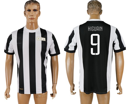 Juventus #9 Higuain 120th Anniversary Soccer Club Jersey - Click Image to Close